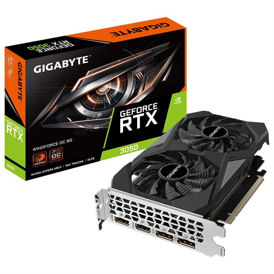 PLACA DE VIDEO GIGABYTE GEFORCE RTX 3050 6GB WINDFORCE OC