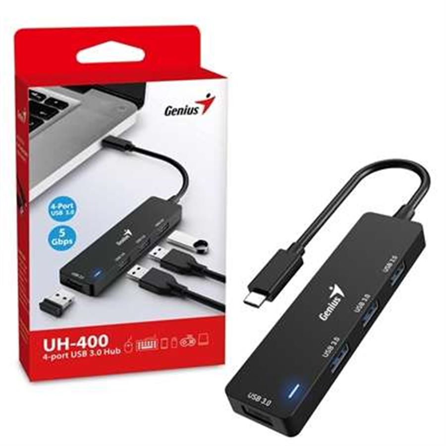 HUB UH400 USB C A 4 USB TIPO A 3.0