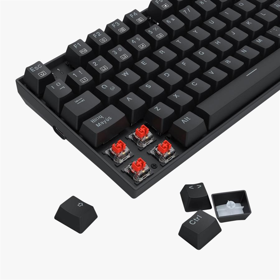 TECLADO MECANICO REDRAGON K669 ZIGGS RGB OUTEMU RED BLACK