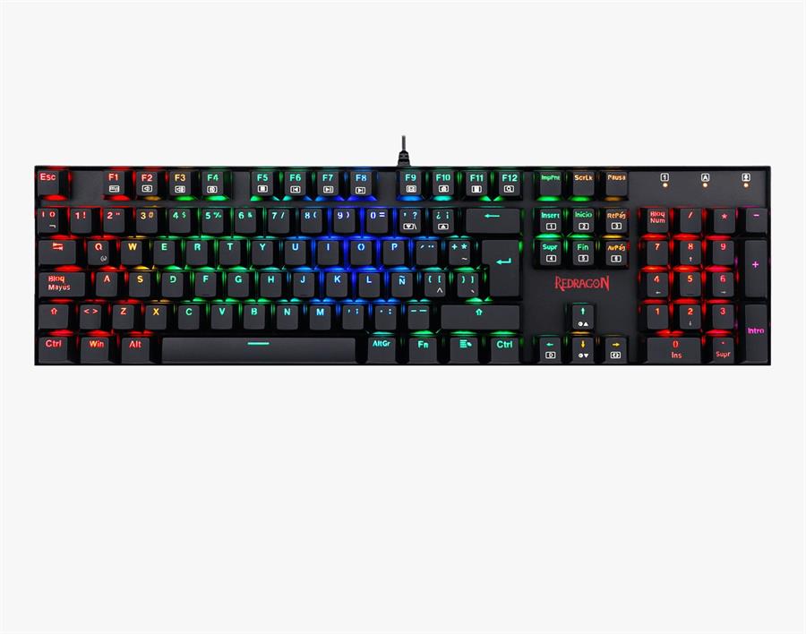 TECLADO MECANICO REDRAGON MITRA K551 RETROILUMINADO RGB RED