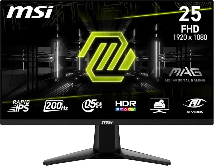 MONITOR MSI 25 255F E20 IPS HDMI/DP FHD 200Hz 0.5MS